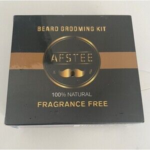 Afstee Beard Grooming Kit Beard Growth 100% Natural Fragrance Free new sealed